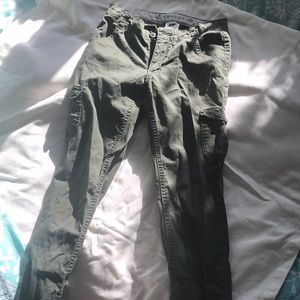 Olive green capris
